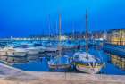 France, Provence. Marseille. Old Port at dawn Art Print